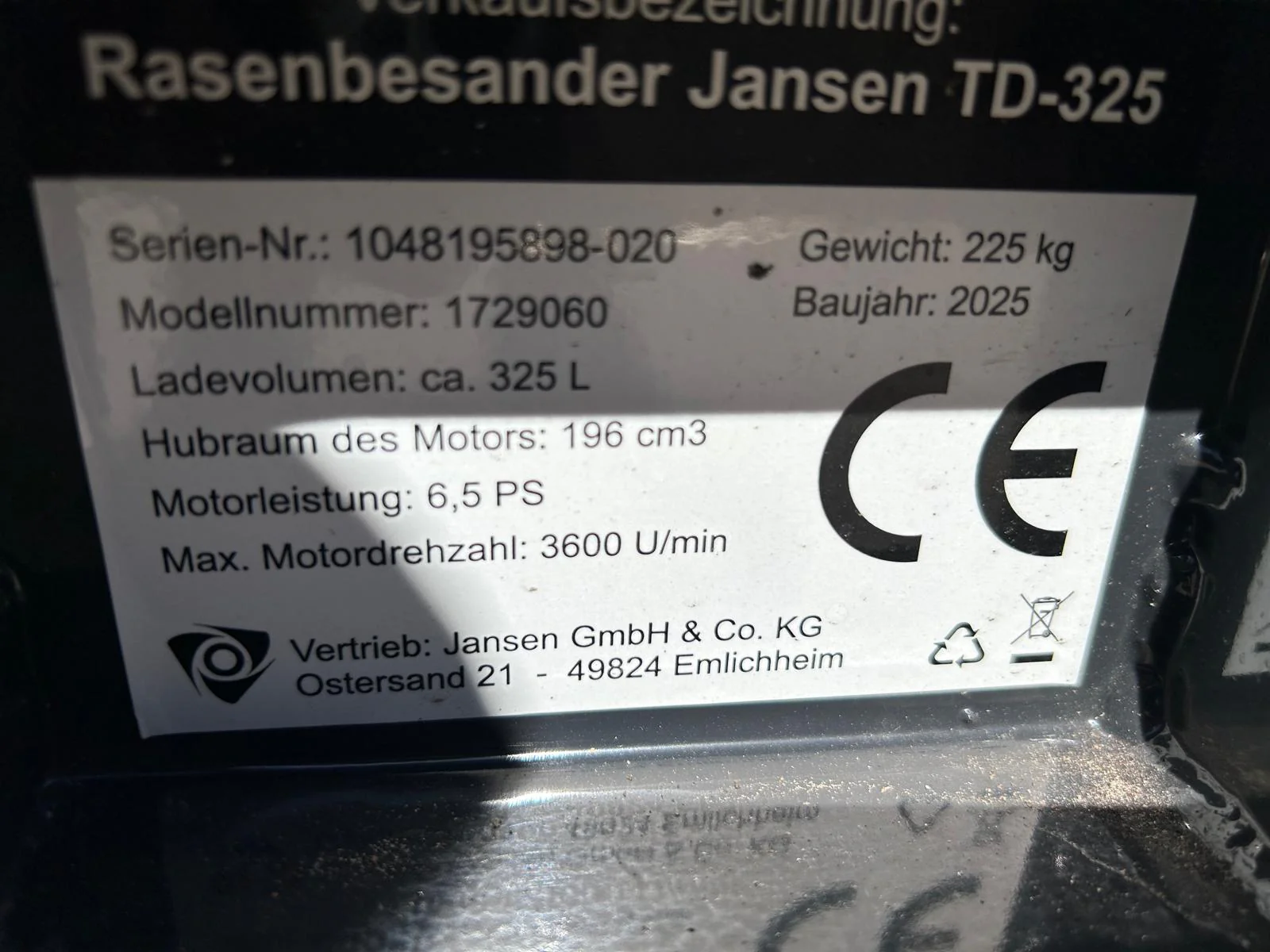Jansen TD-325 Gazonbezander – Tweedekansje - Image 5